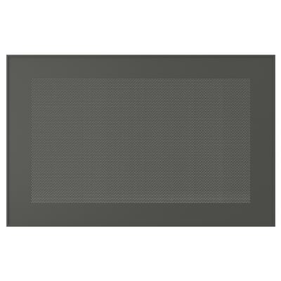 Un panell frontal negre metàl·lic MÖRTVIKEN. És rectangular amb un disseny perforat per a la transparència del senyal.