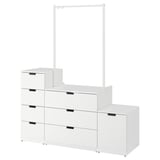 Cofre blanc NORDLI, diverses mides de calaixos, disseny minimalista modern, muntable a la paret.