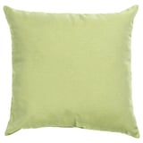 Coixí verd paradisebuske. Quadrat, amb textura. Barreja de lli. Tonalitats naturals i variades.