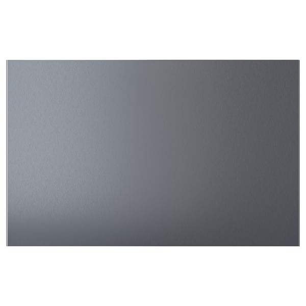 Panell frontal RIKSVIKEN efecte peltre fosc, acabat de pinzell rectangular i metal·litzat.