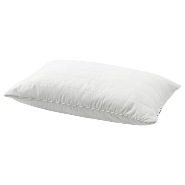 Coixí ergonòmic blanc RUMSMALVA, rectangular, suau escuma viscoelàstica triturada, funda encoixinada.