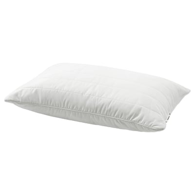 Coixí ergonòmic blanc RUMSMALVA, rectangular, suau escuma viscoelàstica triturada, funda encoixinada.