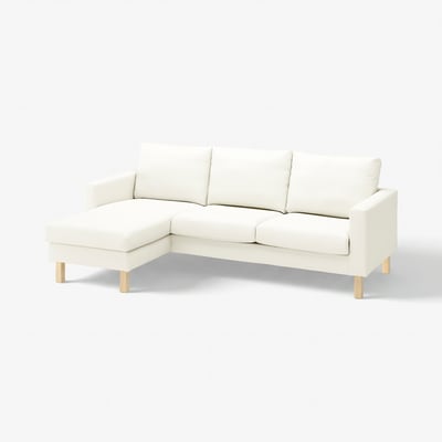 SALTSJÖBADEN Funda sofà 3 places chaise-longue, Blekinge blanc