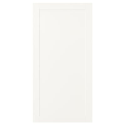 Porta SANNIDAL de color blanc, de disseny senzill i forma quadrada, fabricada amb tauler de partícules i paper d'alumini, s'adapta a l'emmagatzematge platsa.