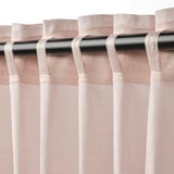 Cortines SILVERLÖNN de color rosa amb textura de lli i difusió de teixit transparent.