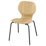 SKÅLSTA Cadira, fullola de roure/metall tubular/negre gris