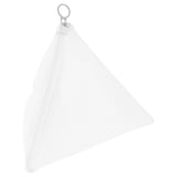 Una bossa de rentat de malla SLIBB blanca. És triangular, amb cremallera a la part superior i llaç penjant. Fabricat amb polièster 100% reciclat.