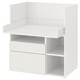 Opció: Una combinació blanca d'escriptori infantil SMÅSTAD i canviador d'ikea. Es tracta de calaixos i prestatges per a l'emmagatzematge.