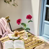 SMYCKA Flor artificial, interior/exterior Crisantem/rosa fosc, 55 cm
