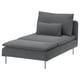 SÖDERHAMN Funda chaise longue, Johanneshov gris fosc