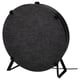 Un purificador d'aire gris i circular ikea STARKVIND sobre un suport negre.