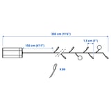 STRÅLA Garlanda lluminosa LED 80, a piles punts/gris argentat