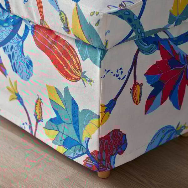 STRANDMON Funda per a reposapeus, Stigsbo multicolor/beix