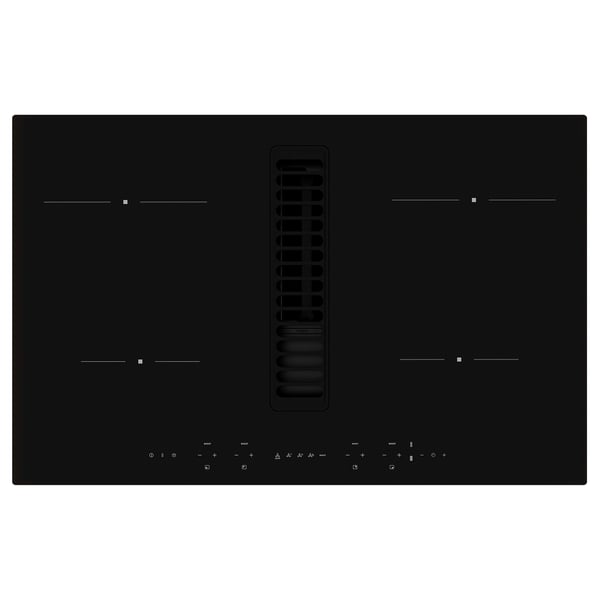 TÄCKNAN Placa inducció+extractor integrat, IKEA 300 negre, 80 cm