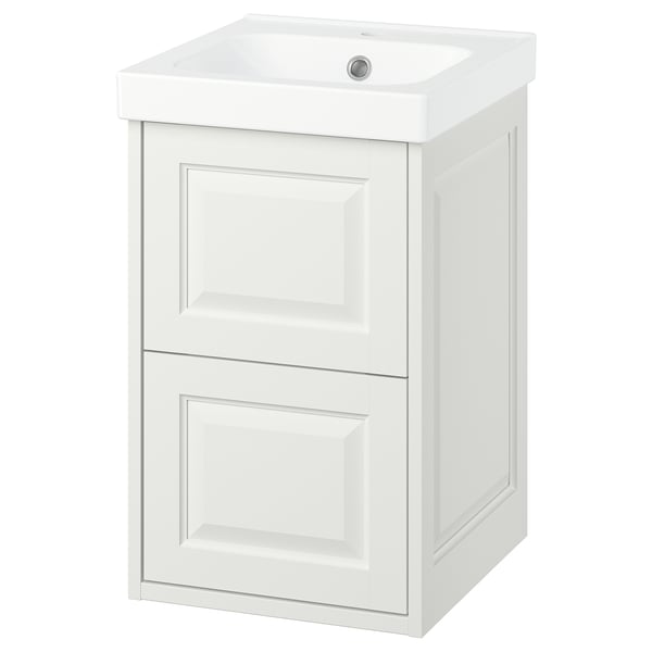 TÄNNFORSEN / ORRSJÖN Moble de lavabo amb calaixos/lavabo, blanc, 42x49x69 cm