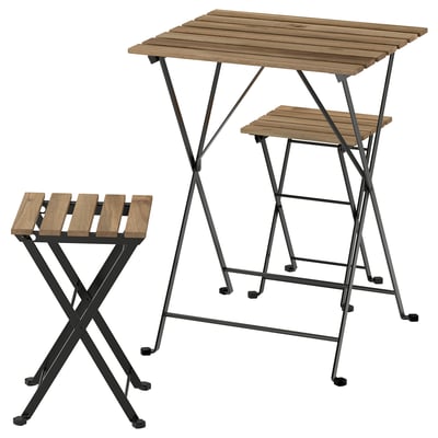 TÄRNÖ Taula+2 tamborets, ext, Plegable/Plegable, 55x54 cm