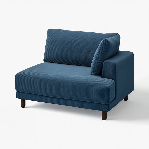 UPPÅKRA Mòdul d'1,5 seients, amb braços dreta/Samsala blau fosc