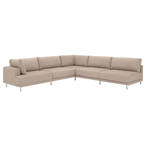 UPPÅKRA Sofà raconer modular, 6 places, sense braços dreta/Samsala beix grisenc