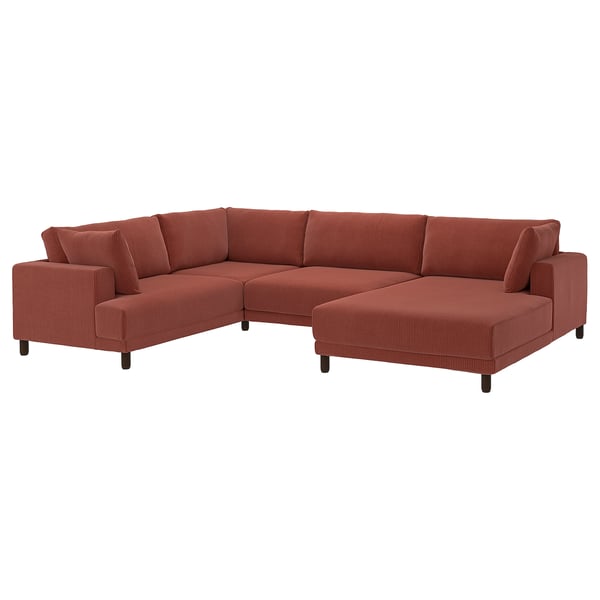 UPPÅKRA Sofà en U, 4-5 places, amb chaise longue dreta/Samsala marró rogenc