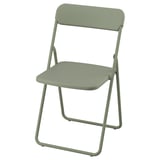 Cadira plegable VIHALS verda, metall i plàstic, disseny modern.
