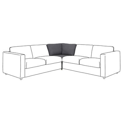 Sofà seccional VIBLE, disseny modern en forma de L, funda de tela gris clar, material de polièster.