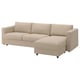 VIMLE Sofà llit 3 places+chaise longue, Kelinge beix