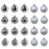 Conjunt d'ornaments de plata VINTERFINT: diverses formes, acabats metàl·lics, brillants.