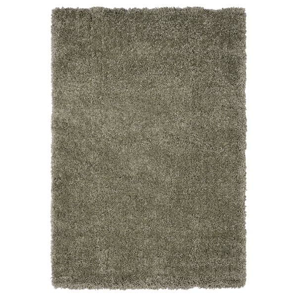 Catifa peluda grisa VOLLERSLEV, textura suau, forma rectangular.