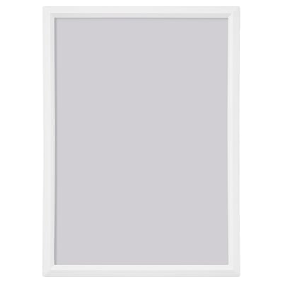 Marc YLLEVAD, blanc, rectangular, disseny minimalista. Penja o es suporta, plàstic lleuger.