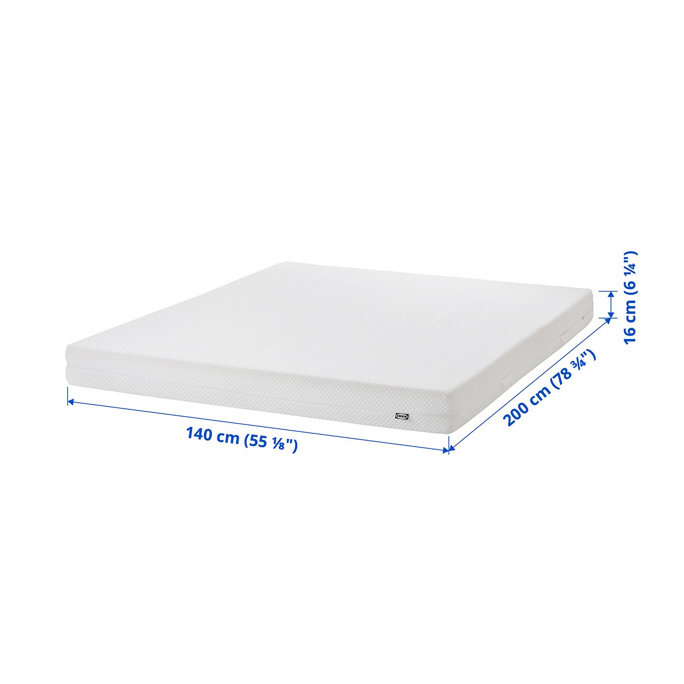 ÅBYGDA foam mattress, firm/white, 140x200 cm - IKEA Spain