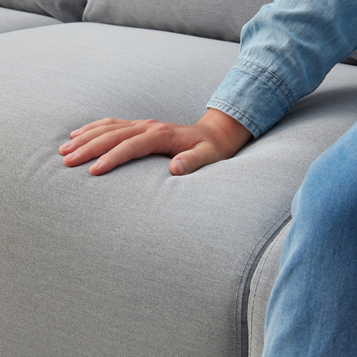 ANGERSBY 2-seat sofa, Knisa light grey - IKEA Spain