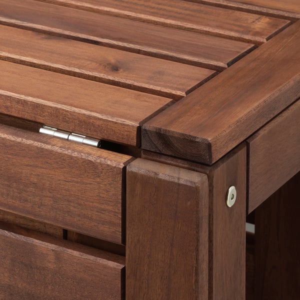 Applaro Drop Leaf Table Outdoor Brown Stained 140 200 260x78 Cm Ikea