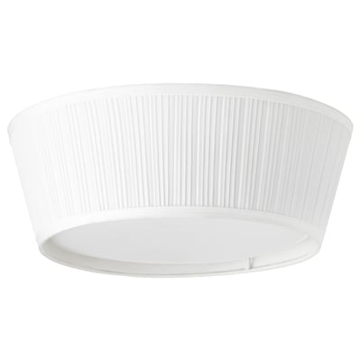 ÅRSTID lamp, white, ribbed design, circular, diffused light, polyester & plastic.