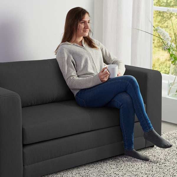 ASKEBY 2seat sofabed, Knisa dark grey IKEA Spain