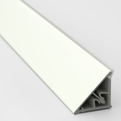 Aluminium & plastic wall trim.