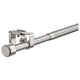 Option: BEKRÄFTA silver curtain rod set, sleek design, adjustable length, includes brackets and finials.