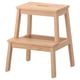 BEKVÄM step stool: light wood, two steps, simple design, sturdy.