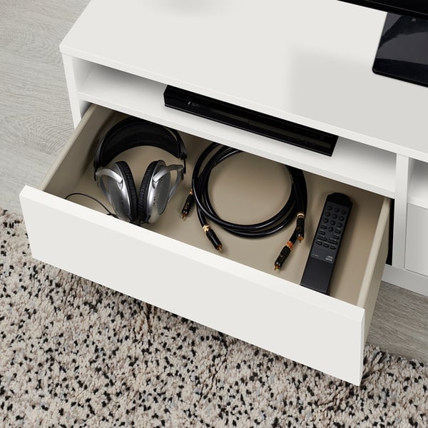 BENNO TV bench, white, 120x39x42 cm IKEA Spain