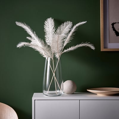 BERÄKNA Vase, clear glass, 30 cm