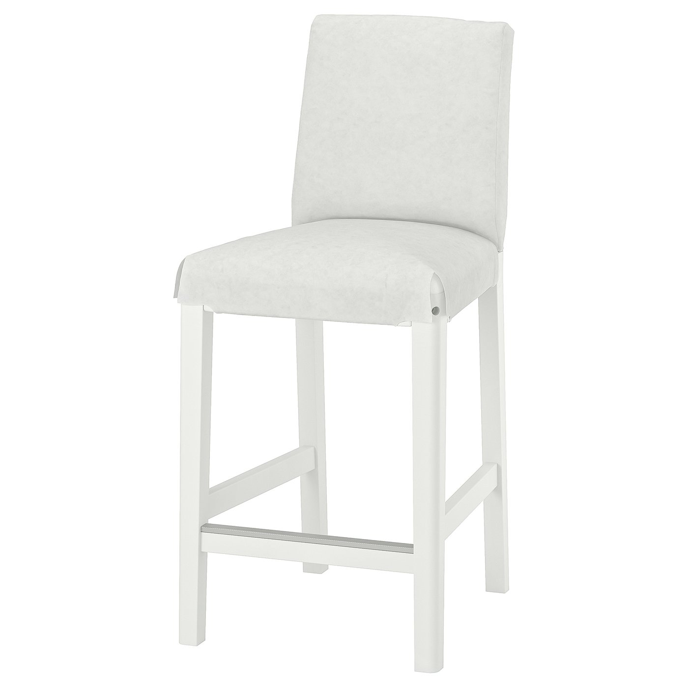 BERGMUND bar stool with backrest frame, counter height/white, 62