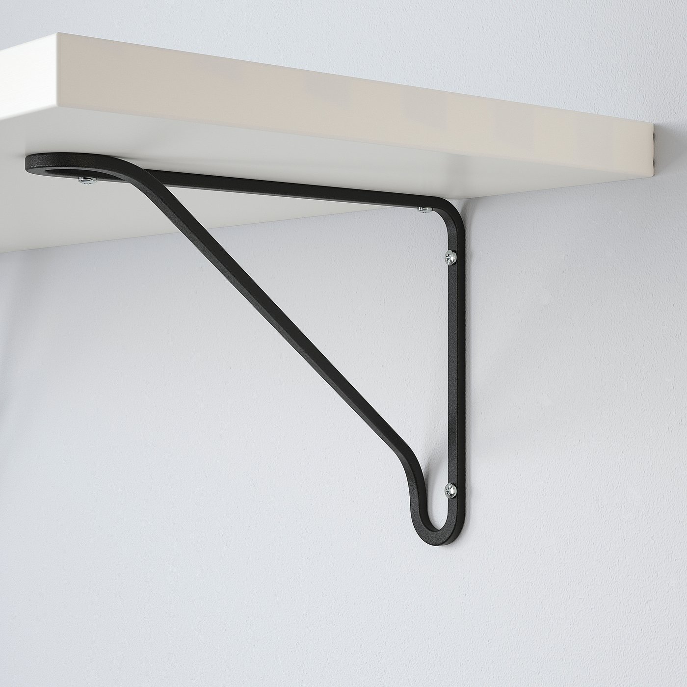 BERGSHULT / FÖRLÄGGARE wall shelf, black/white, 120x30 cm - IKEA Spain