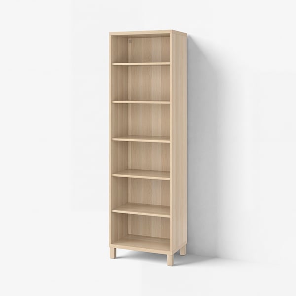 BESTÅ Cabinet unit, white stained oak effect, 60x40x202 cm