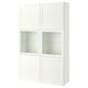 BESTÅ white cabinet with glass doors, modern design, adjustable shelves.