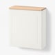 BESTÅ Wall-mounted cabinet combination, white Smeviken/oak veneer, 60x22x66 cm
