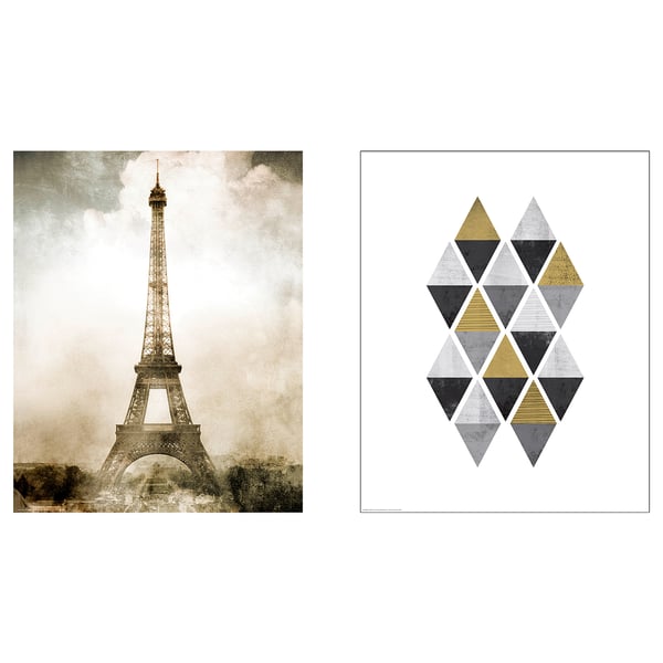 Bild Poster Vintage Eiffel Tower 40x50 Cm Ikea