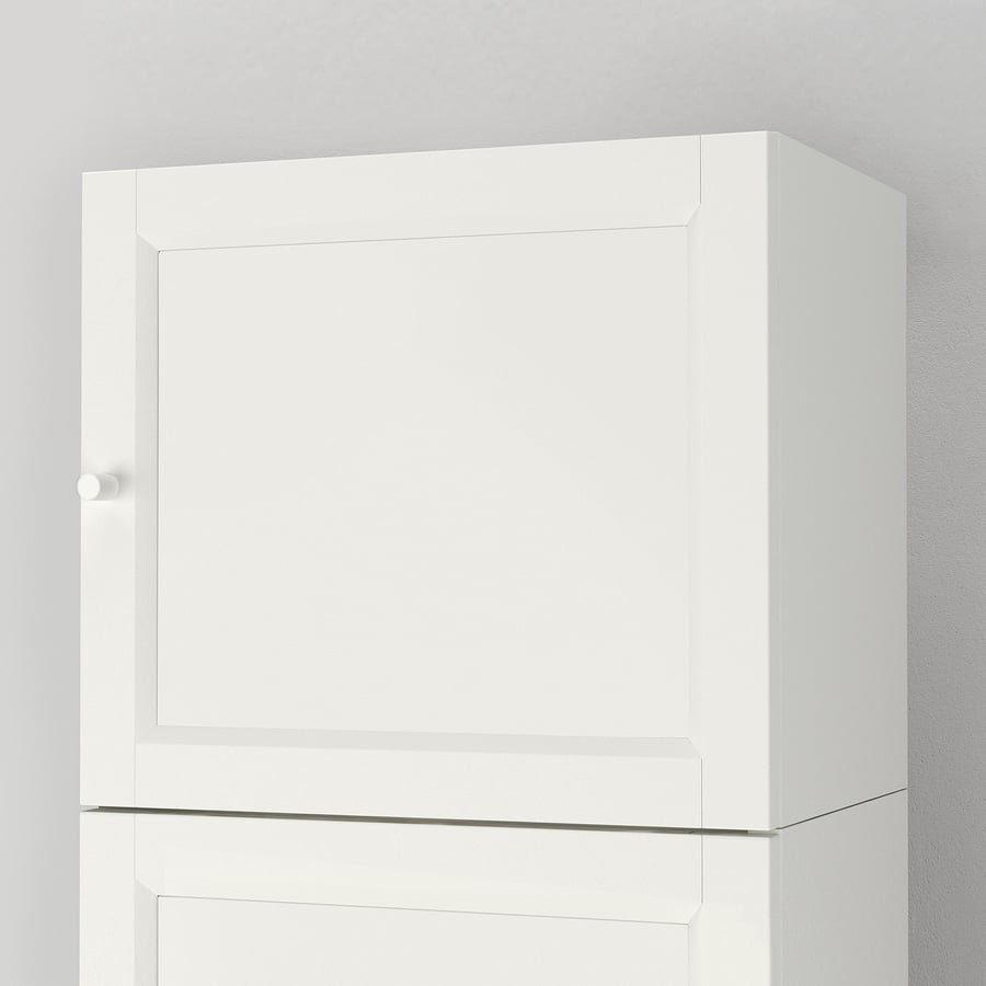 BILLY / OXBERG bookcase w height extension ut/drs, white, 40x30x237 cm