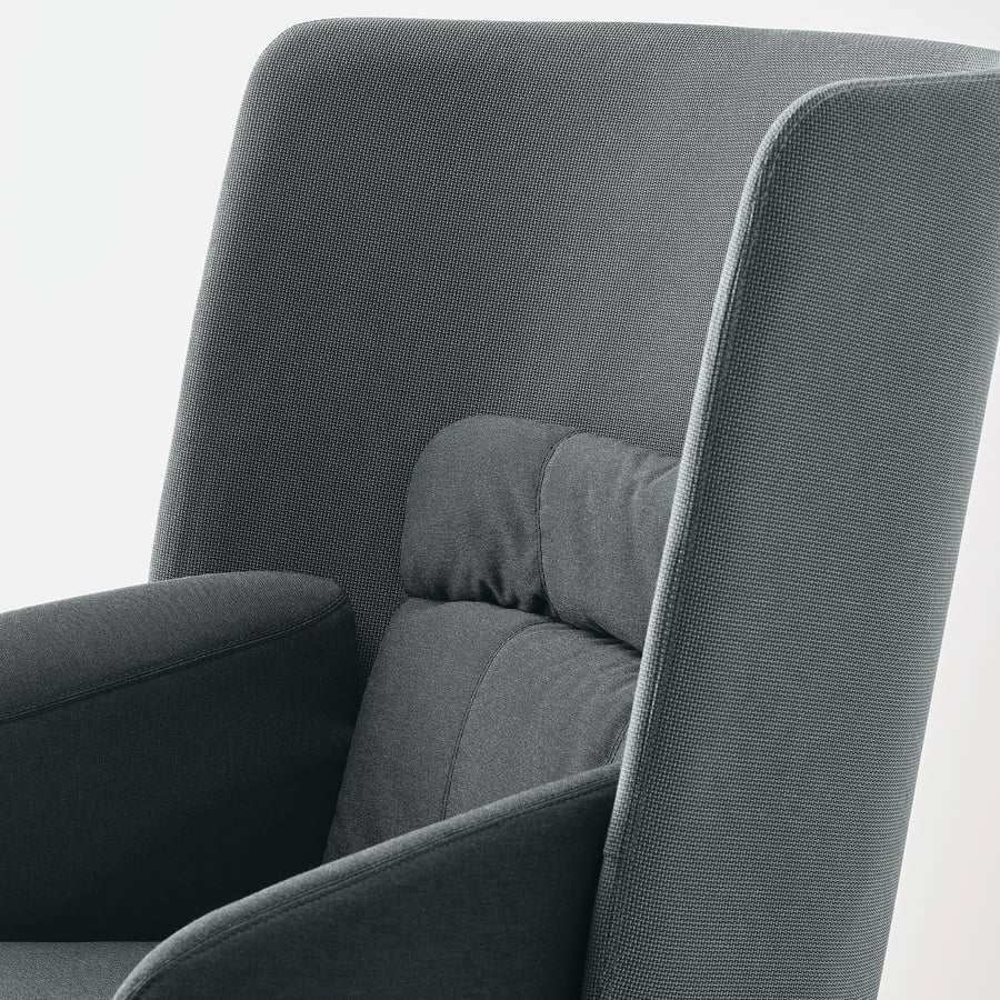 BINGSTA highback armchair, Vissle dark grey/Kabusa dark grey IKEA Spain