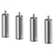 Option: Four BJORLI stainless steel table legs; modern design, cylindrical shape.