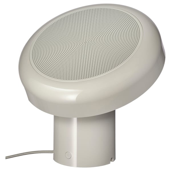 BLOMPRAKT Bluetooth speaker lamp, beige