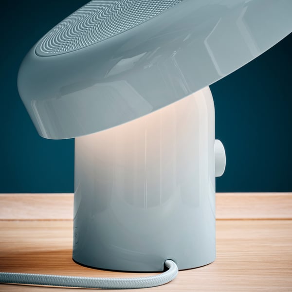 BLOMPRAKT Bluetooth speaker lamp, light blue